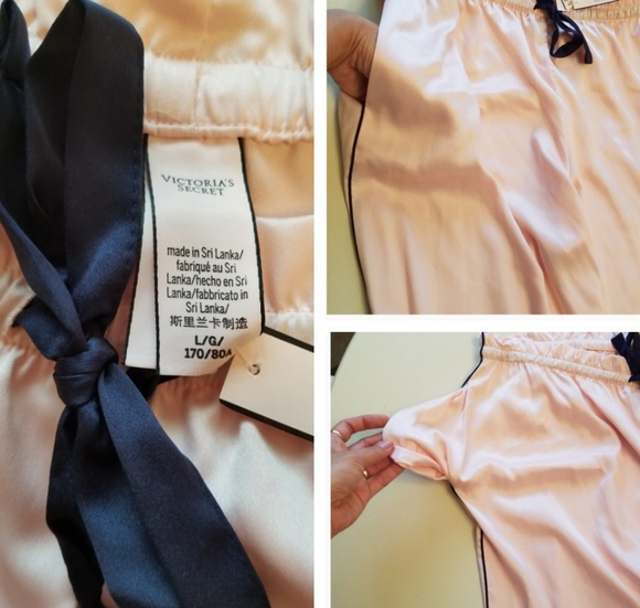 Nwt Victoria's Secret Satin Pajamas Size Large